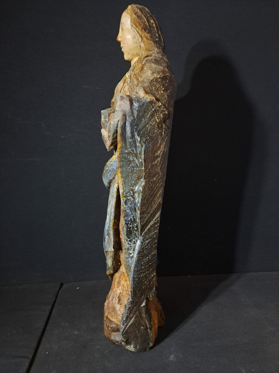 France Late 16th Century, Sculpture Of Saint H 63 Cm-photo-6