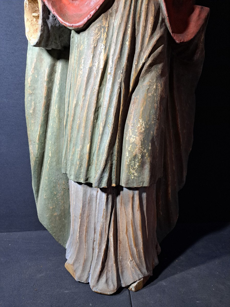 France, Late 17th To Early 18th Century Sculpture Of God The Father (h 100 Cm)-photo-3
