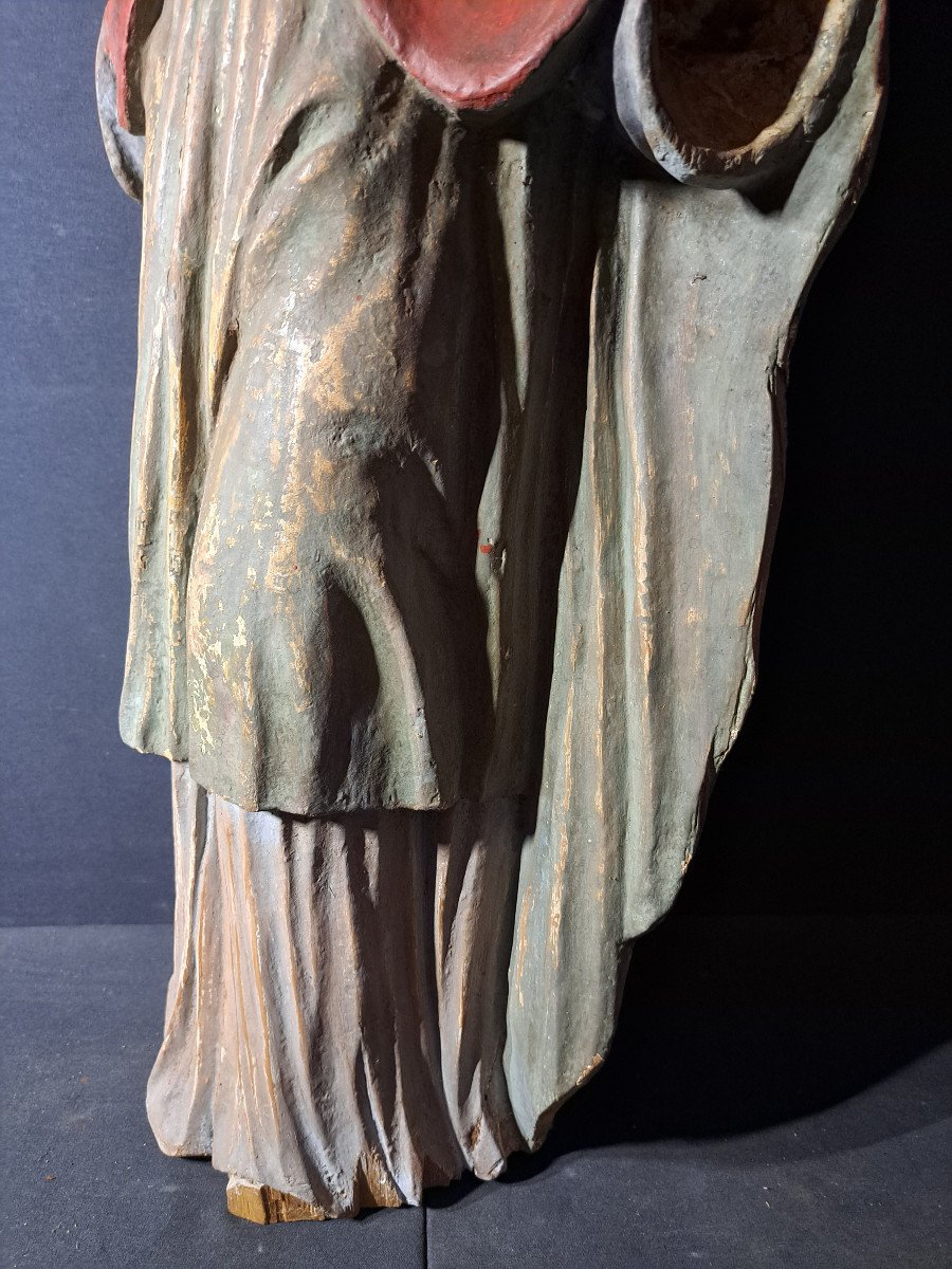 France, Late 17th To Early 18th Century Sculpture Of God The Father (h 100 Cm)-photo-2