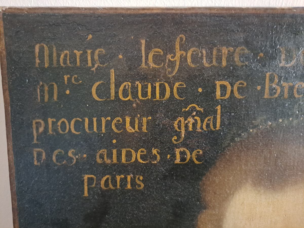 France XVIè,  Portrait de Marie Le Fèvre de Caumartin   (H 61 cm L 50 cm)-photo-1