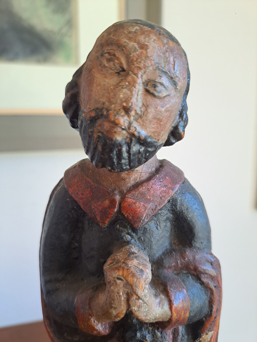 France XVIIè,  Sculpture De Saint Pierre H 28,5 Cm-photo-1