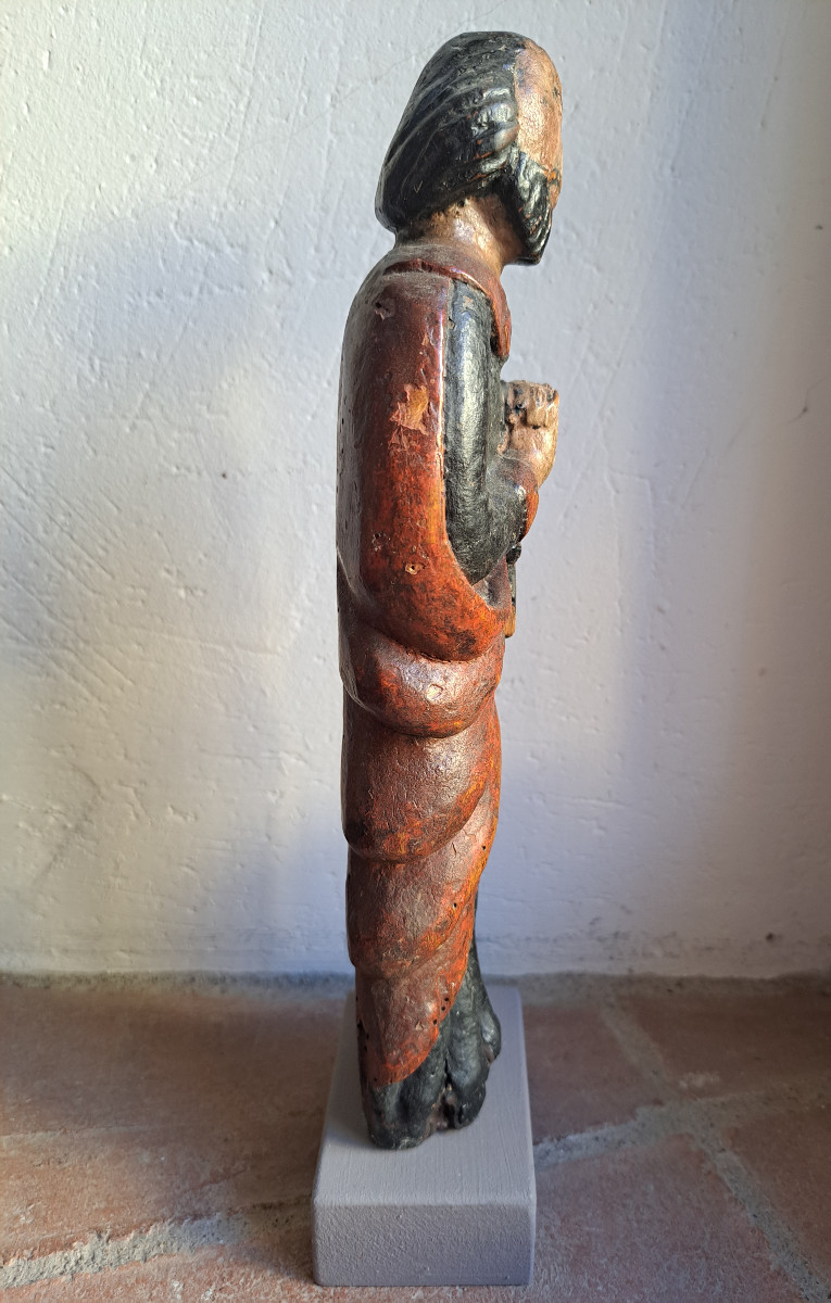 France XVIIè,  Sculpture De Saint Pierre H 28,5 Cm-photo-5