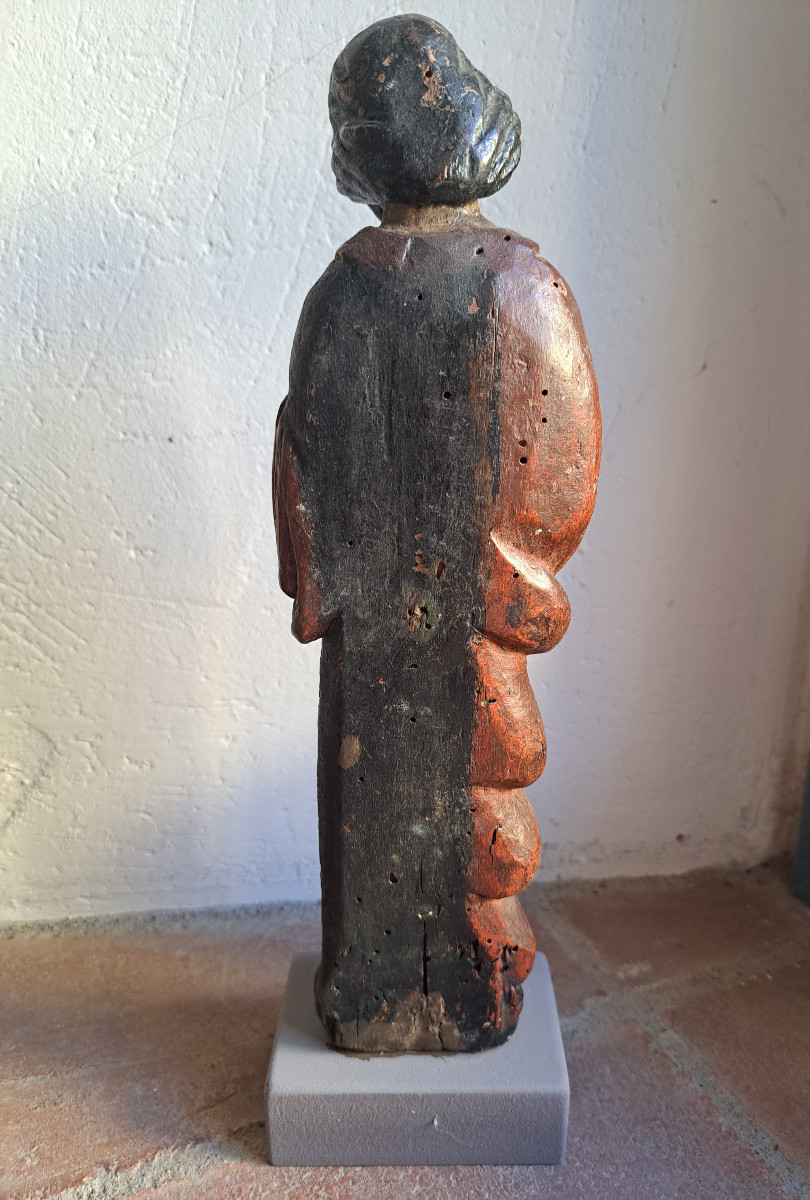 France XVIIè,  Sculpture De Saint Pierre H 28,5 Cm-photo-8