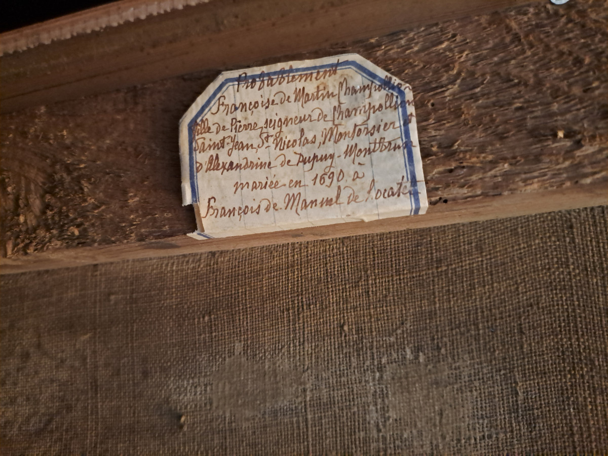 French School, 18th Century, Presumed Portrait Of Françoise Martin De Champoléon, H 70 Cm W 57-photo-5