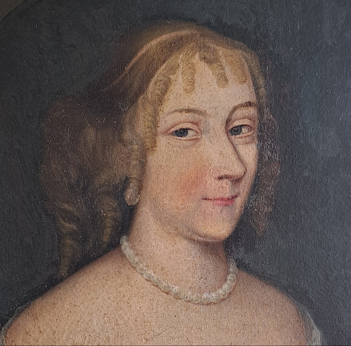 Ecole Française XVIIIè, Portrait présumé de Françoise Martin de Champoléon H 70 cm L 57 cm -photo-2