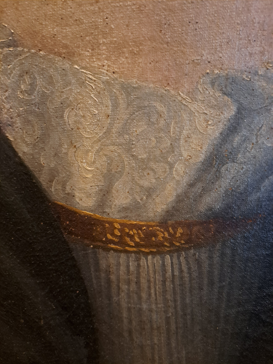Ecole Française XVIIIè, Portrait présumé de Françoise Martin de Champoléon H 70 cm L 57 cm -photo-4