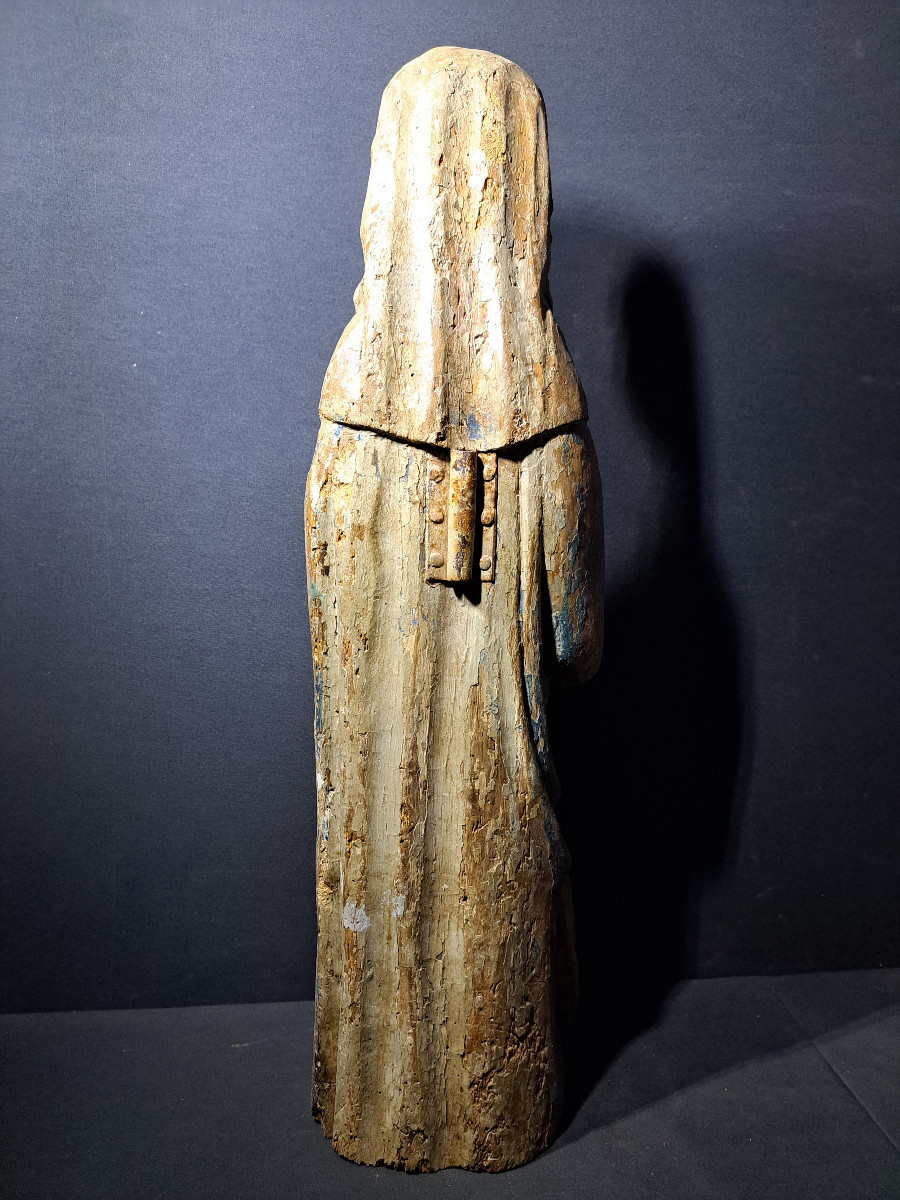 France, XVè, Sculpture en bois de Sainte Marie Madeleine  H 72 cm-photo-6
