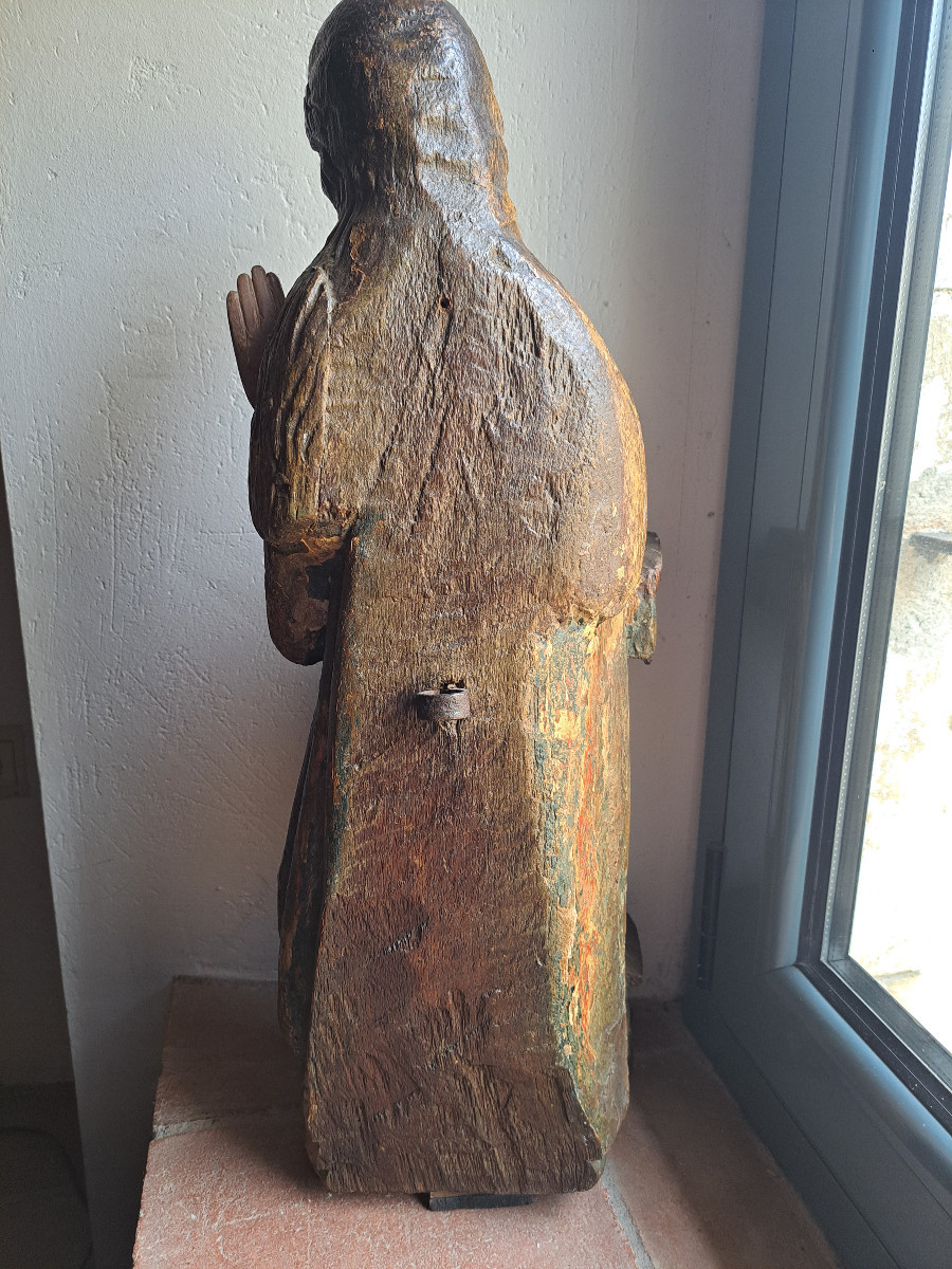 France, 17th Century, Sculpture Of The Virgin Of The Annunciation (h 61 Cm)-photo-5