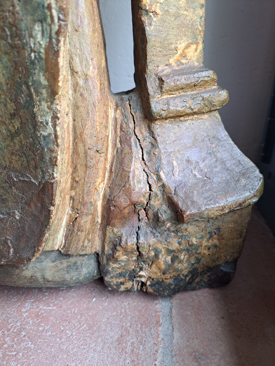 France, 17th Century, Sculpture Of The Virgin Of The Annunciation (h 61 Cm)-photo-8