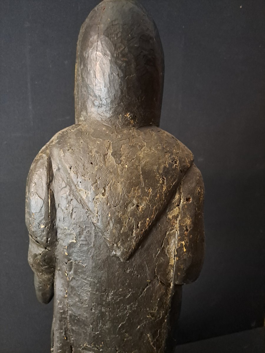Italy Early XIX, Sculpture Of Saint Personnage H 93 Cm-photo-6