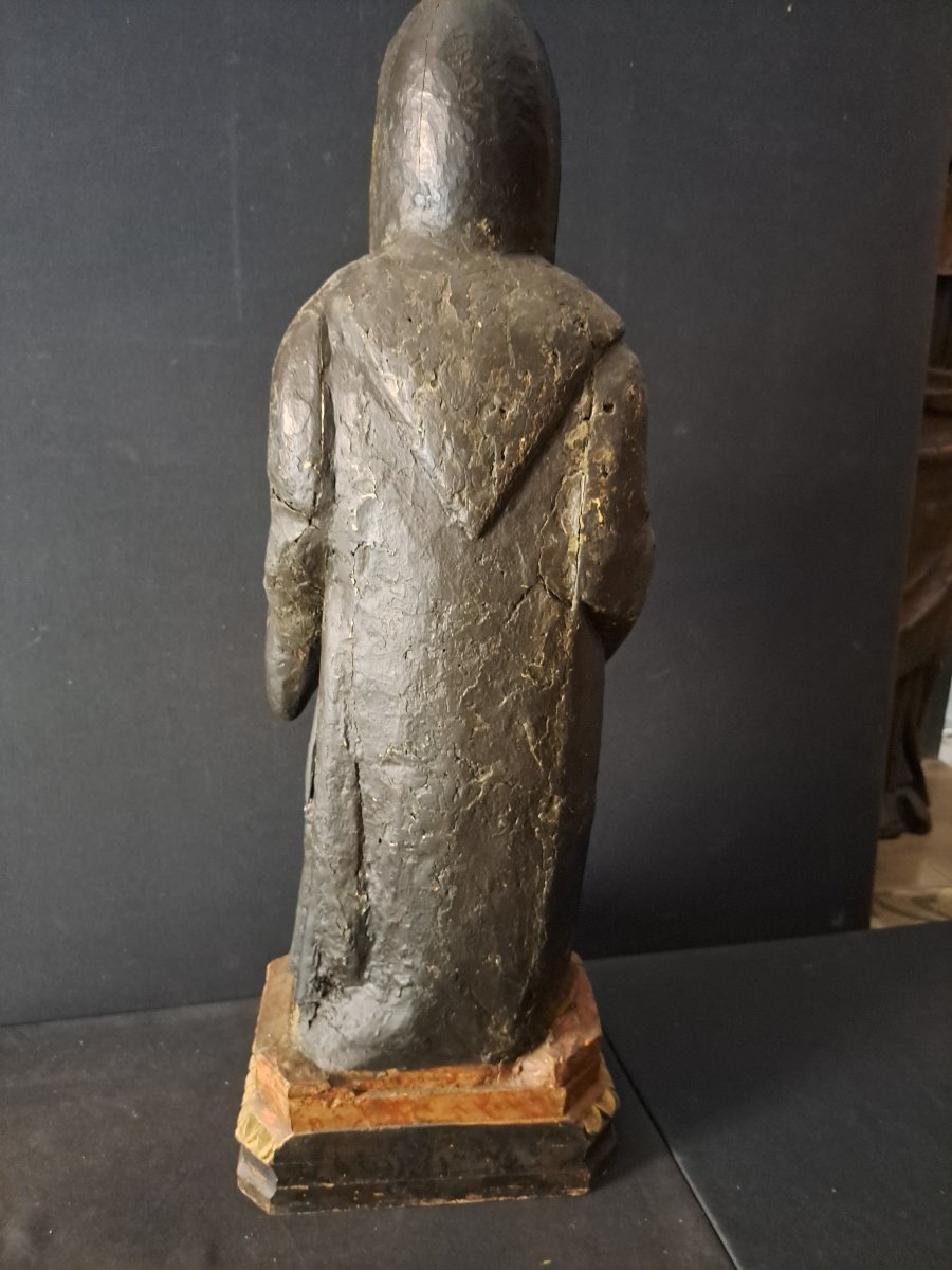 Italy Early XIX, Sculpture Of Saint Personnage H 93 Cm-photo-7