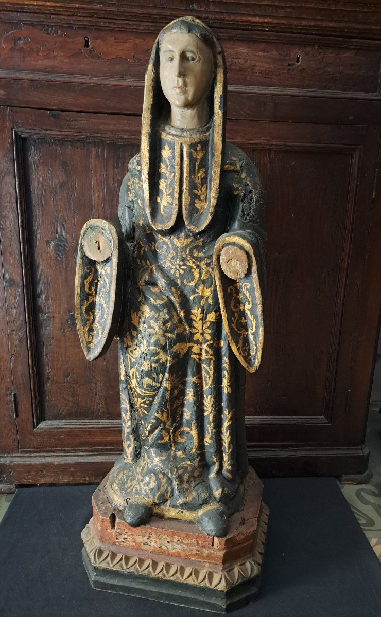 Italie Fin XVIIIè début XIXè, Sculpture de Saint Personnage  H 93 cm