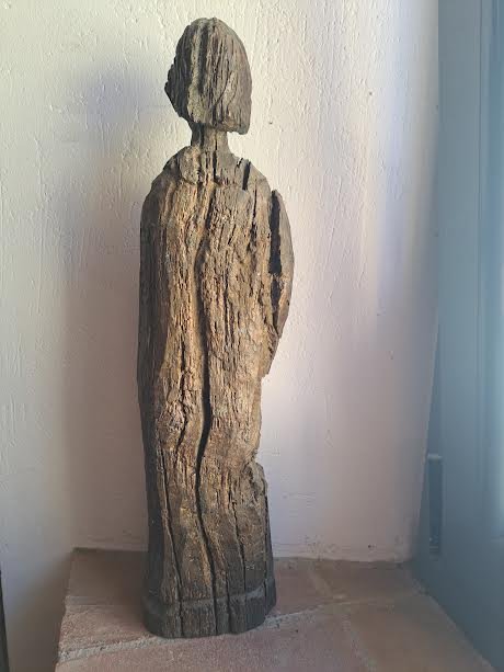 19th-century France, Angel Sculpture In The 14th-century Style, H 52 Cm-photo-8