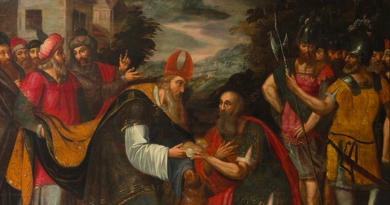 Ecole Flamande 1560 Suiveur De Michel Coxie, La Rencontre d'Abraham Et De Melchisedech (73x105)-photo-3