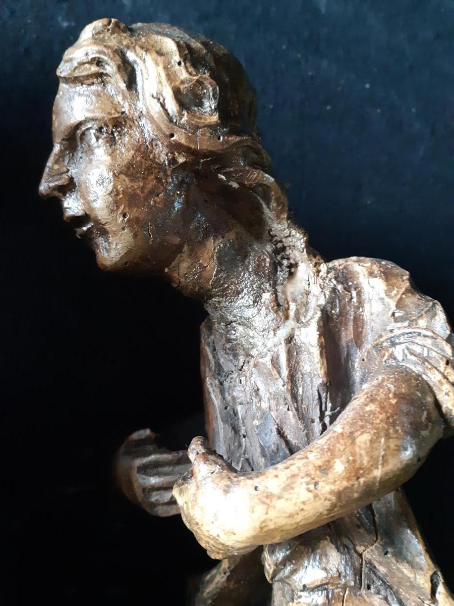 Eléments De Retable En Noyer Sculpté XVIIème (H 100 Cm / L 62 Cm Chacun)-photo-6