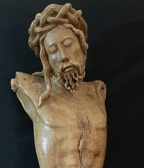Grand Corpus Christi En Bois,  Fin XVIème Début XVIIème  H 122 Cm-photo-2