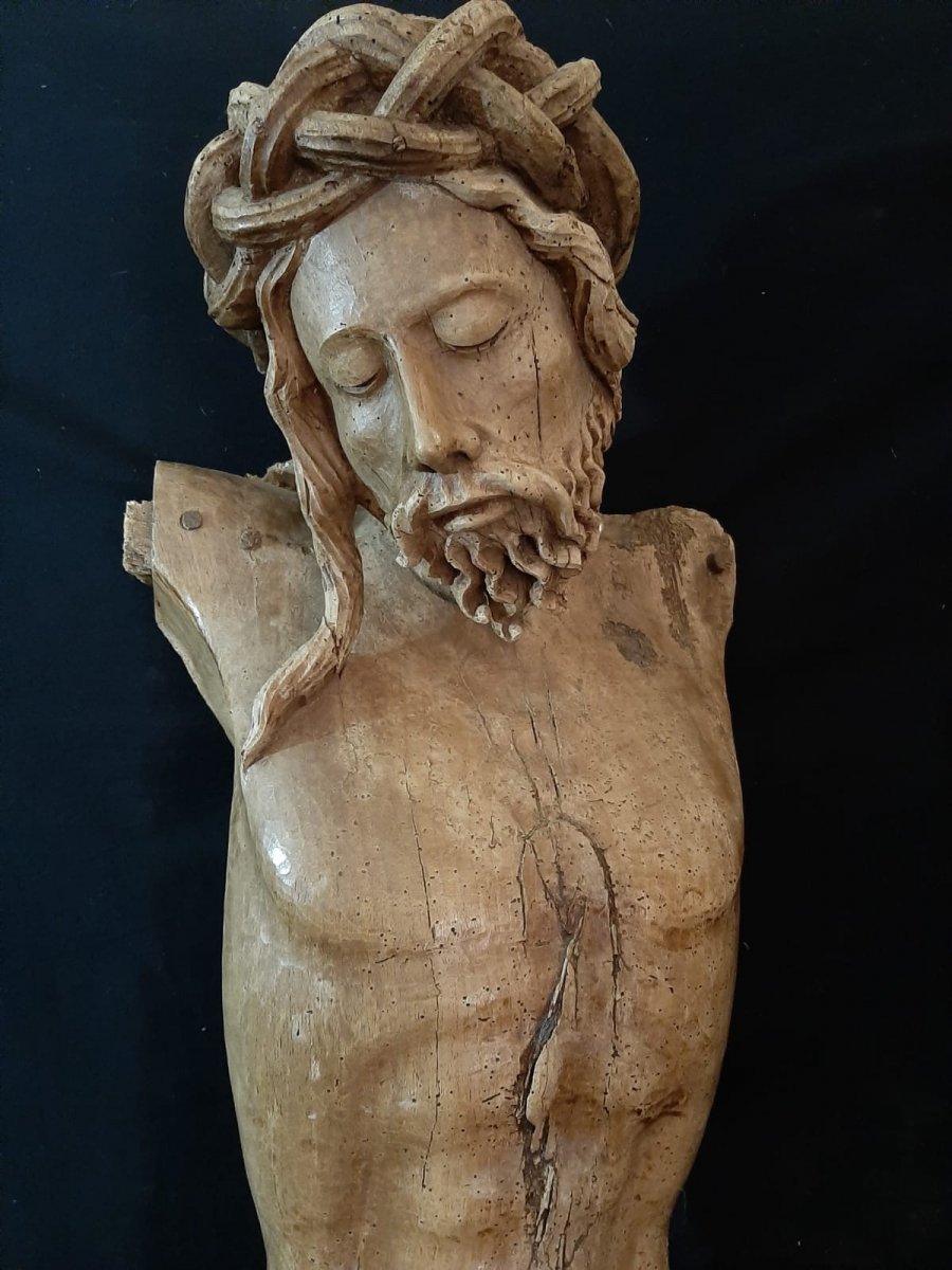 Grand Corpus Christi En Bois,  Fin XVIème Début XVIIème  H 122 Cm-photo-3