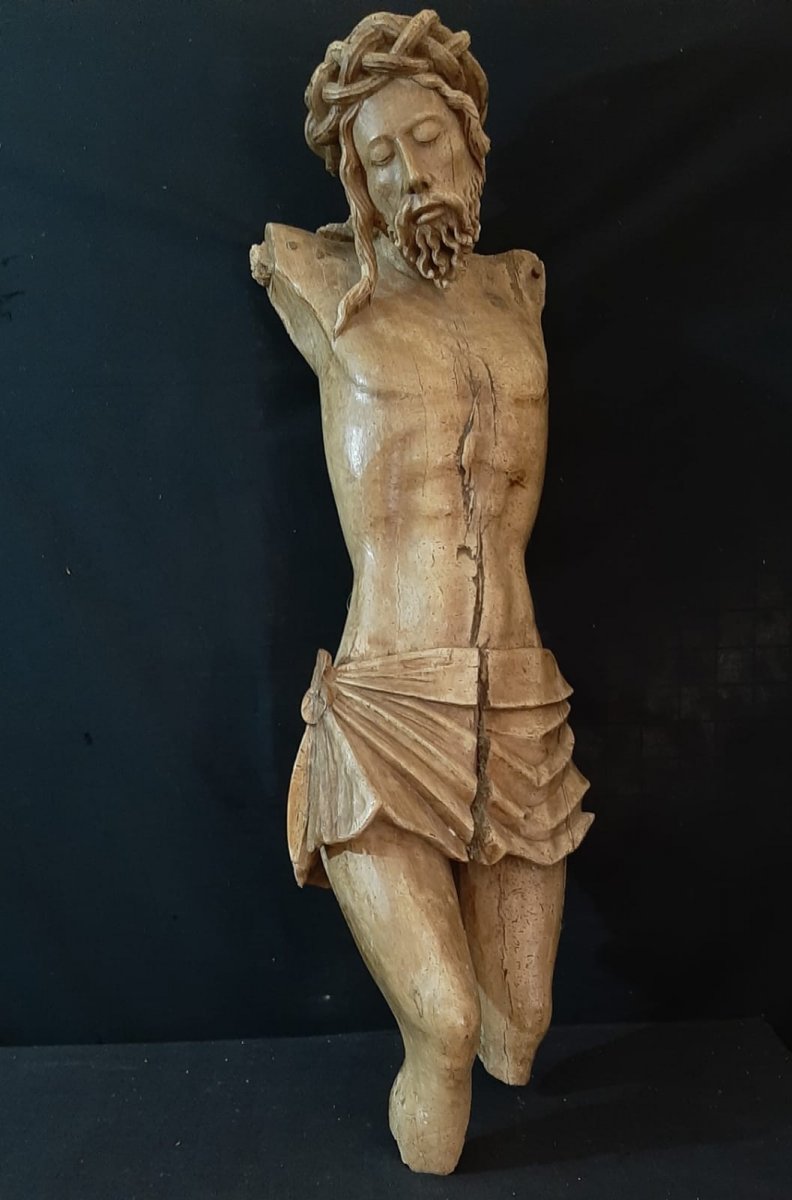 Grand Corpus Christi En Bois,  Fin XVIème Début XVIIème  H 122 Cm