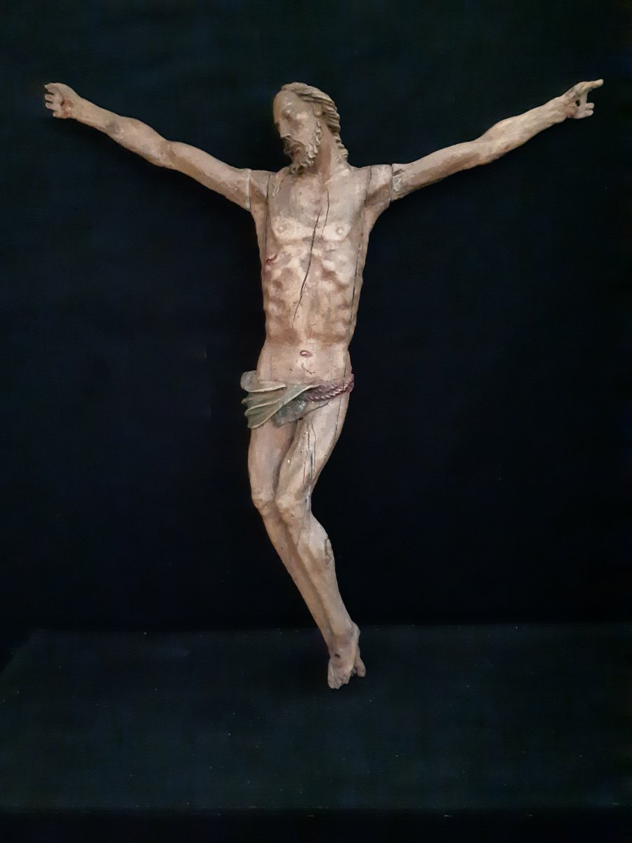 Grand Corpus Christi En Bois,  Allemagne  XVIème (H 93 cm L 85 cm)