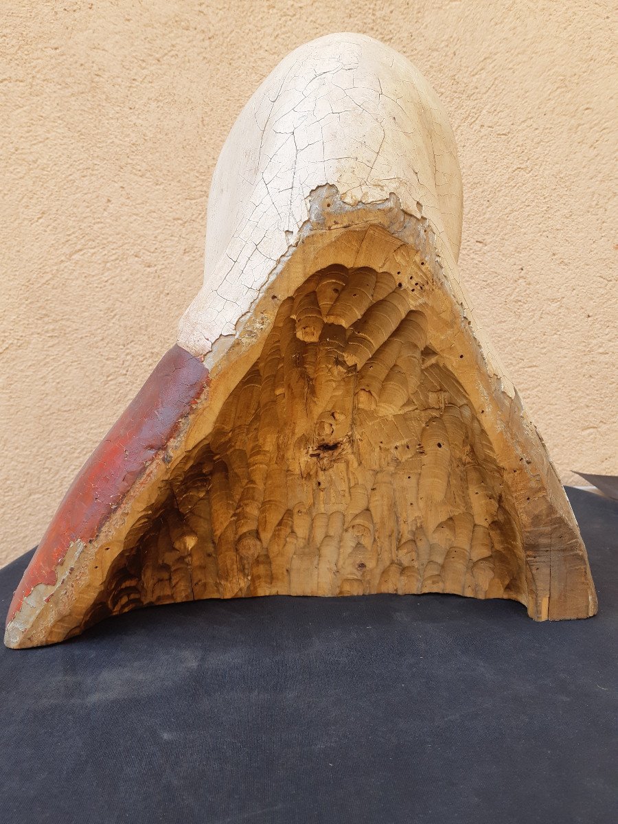 Allemagne Du Sud, Début XVIIème  :  Buste De Femme en bois polychromé ( H 36,5 Cm)-photo-6