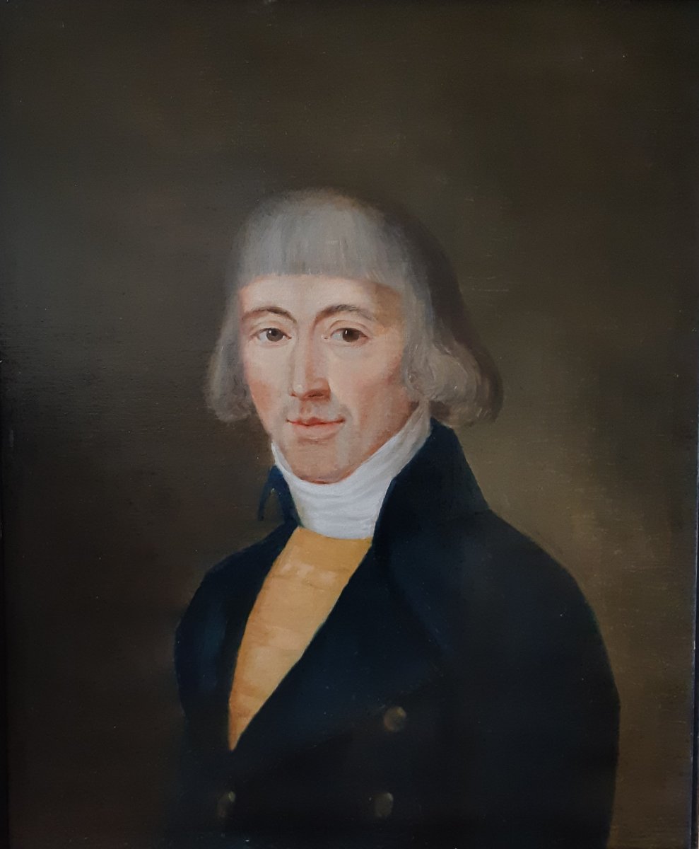 Ecole Flamande Fin XVIIIè Portrait d'Homme ( H 59 cm / L 51 cm )-photo-4