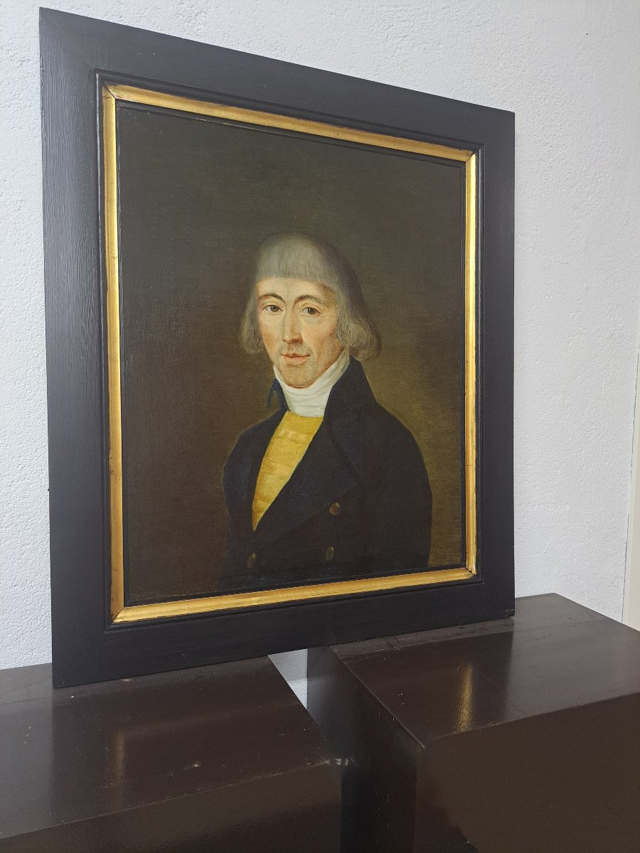 Ecole Flamande Fin XVIIIè Portrait d'Homme ( H 59 cm / L 51 cm )