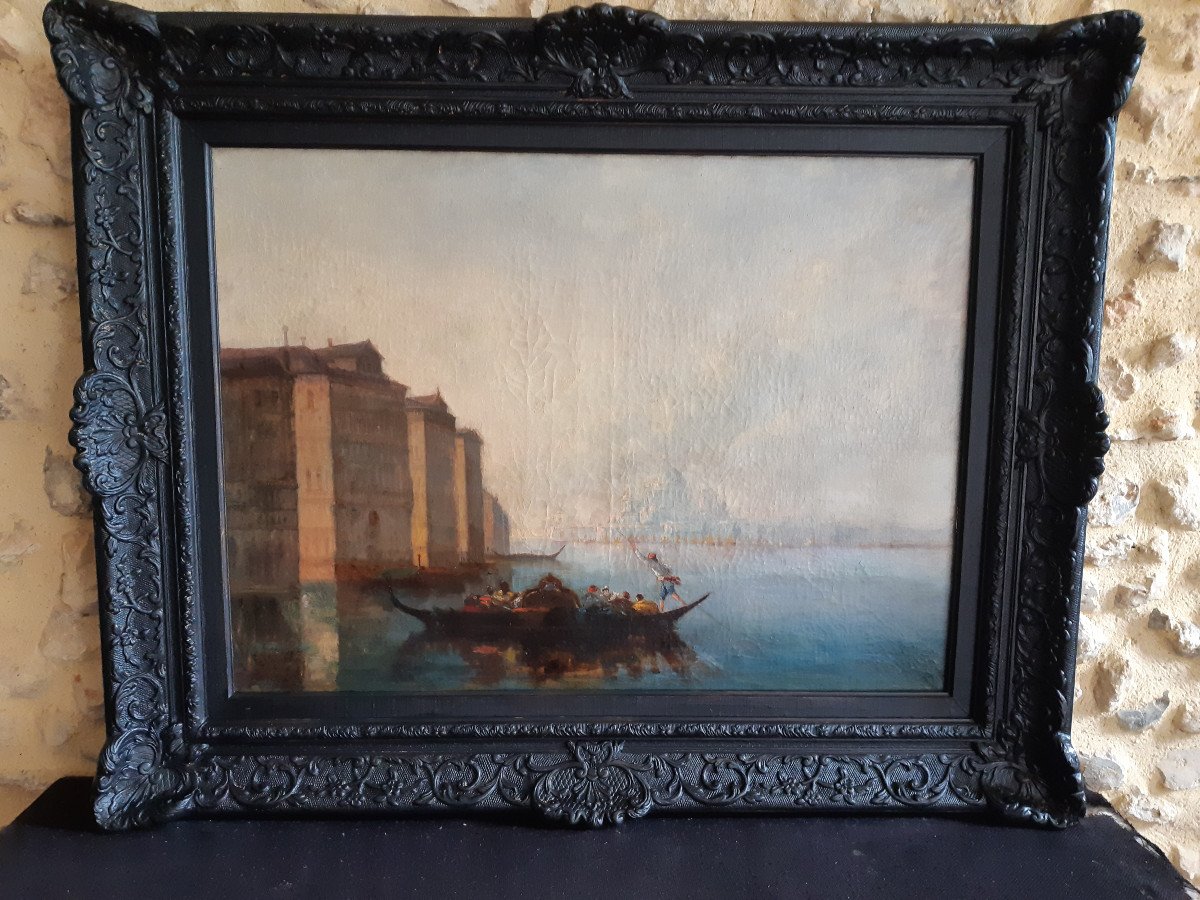 Ecole Française Début XXème, Vue De Venise (H 54 / L 73 Cm)-photo-2