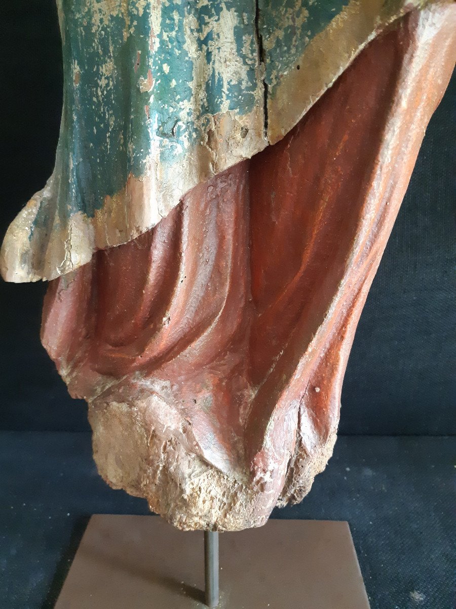 Sculpture Of St Jean De Calvaire In Polychromed Wood XVIIIth Height 95 Cm-photo-4