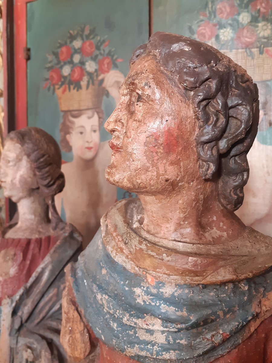 Sculpture Of St Jean De Calvaire In Polychromed Wood XVIIIth Height 95 Cm