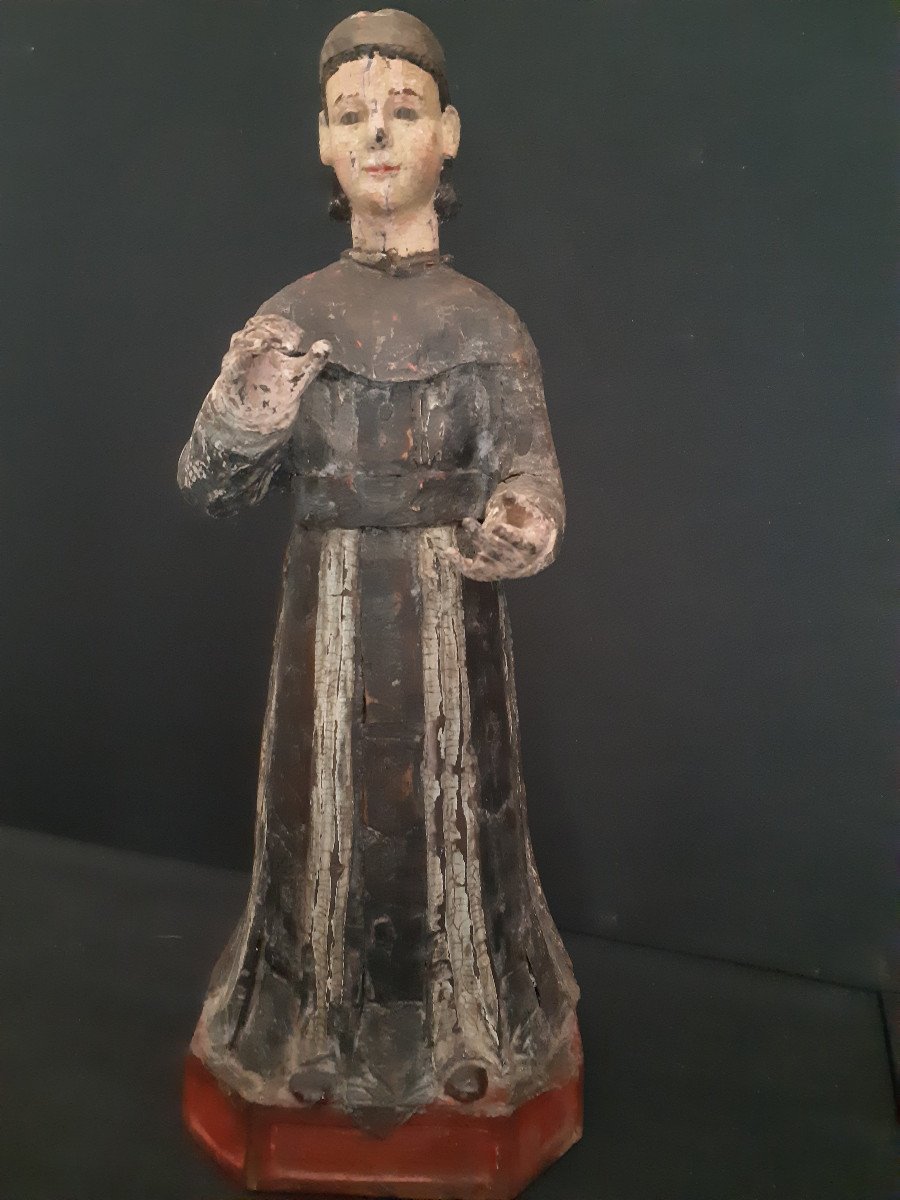 Sculpture De Jeune Enfant De Choeur XIXème (H 47 Cm)-photo-4