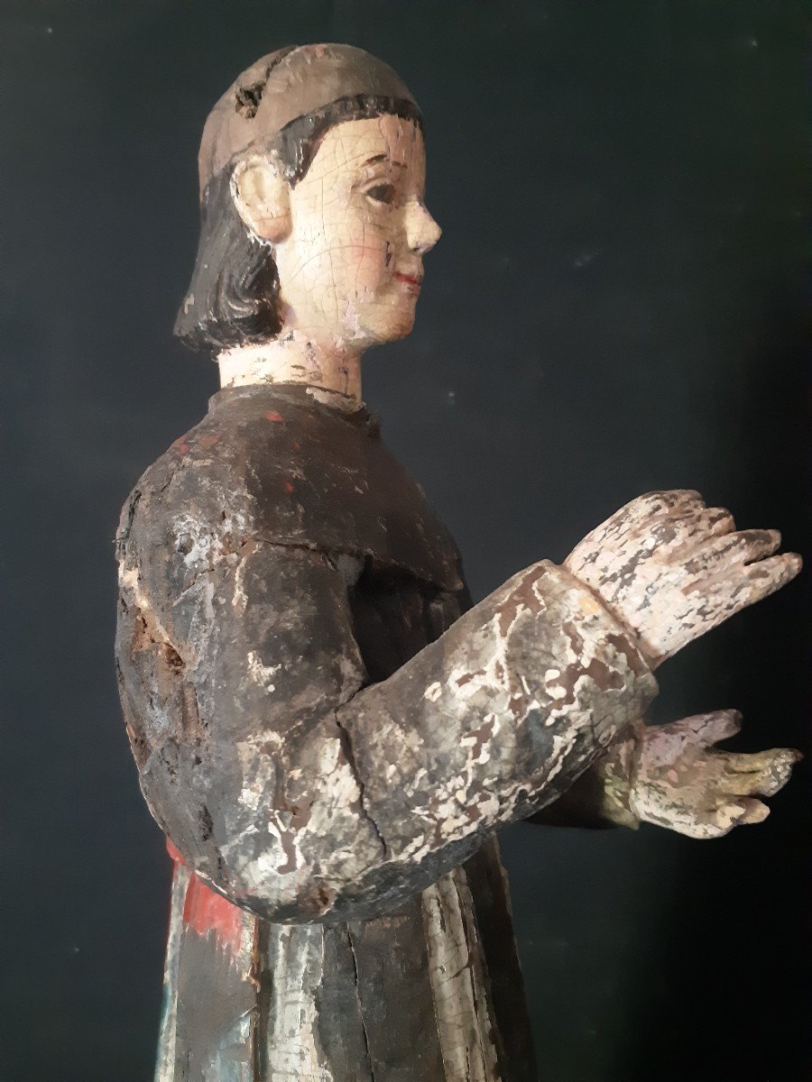 Sculpture De Jeune Enfant De Choeur XIXème (H 47 Cm)-photo-2