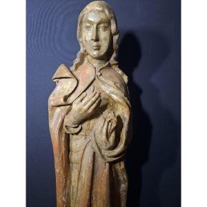 Ecole Francaise Début XVIè,   Sculpture De Saint Jean   (H 89cm)