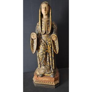Italie début XIX, Sculpture de Saint Personnage  H 93 cm