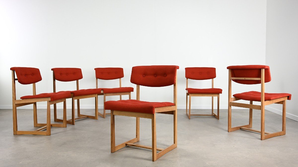Henning Sørensen, Suite Of 6 Chairs For Hos Dan-ex