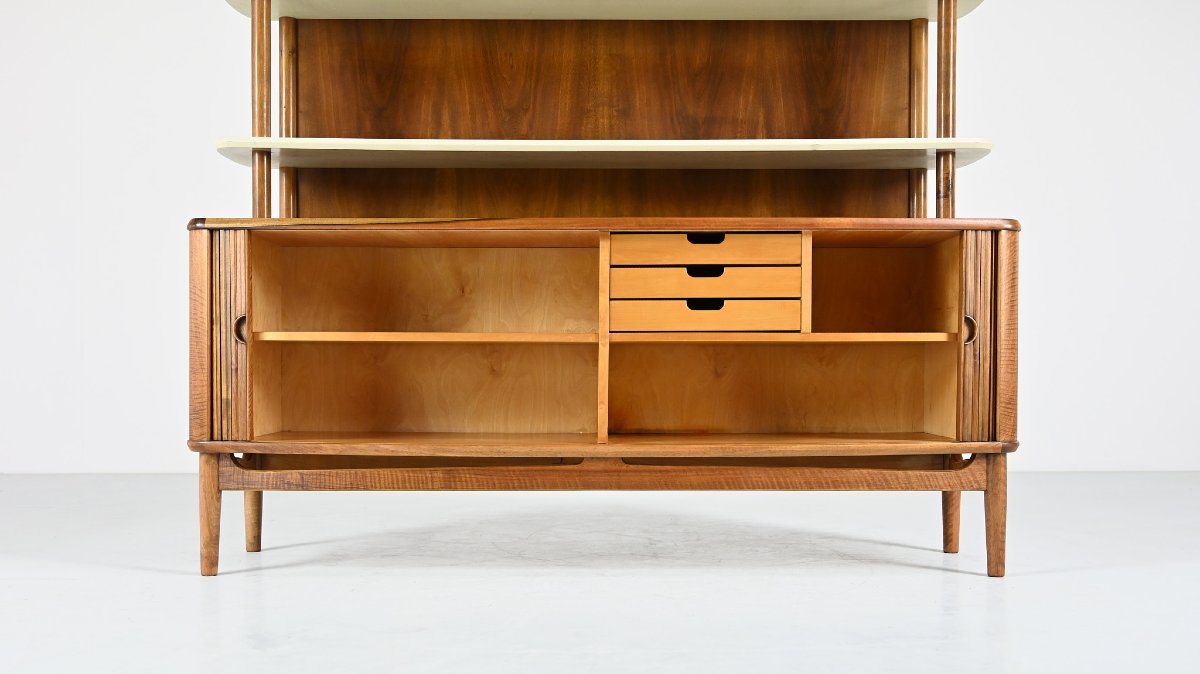 Kurt Olsen, Buffet En Noyer Pour A. Andersen & Bohm, C.1950-photo-3