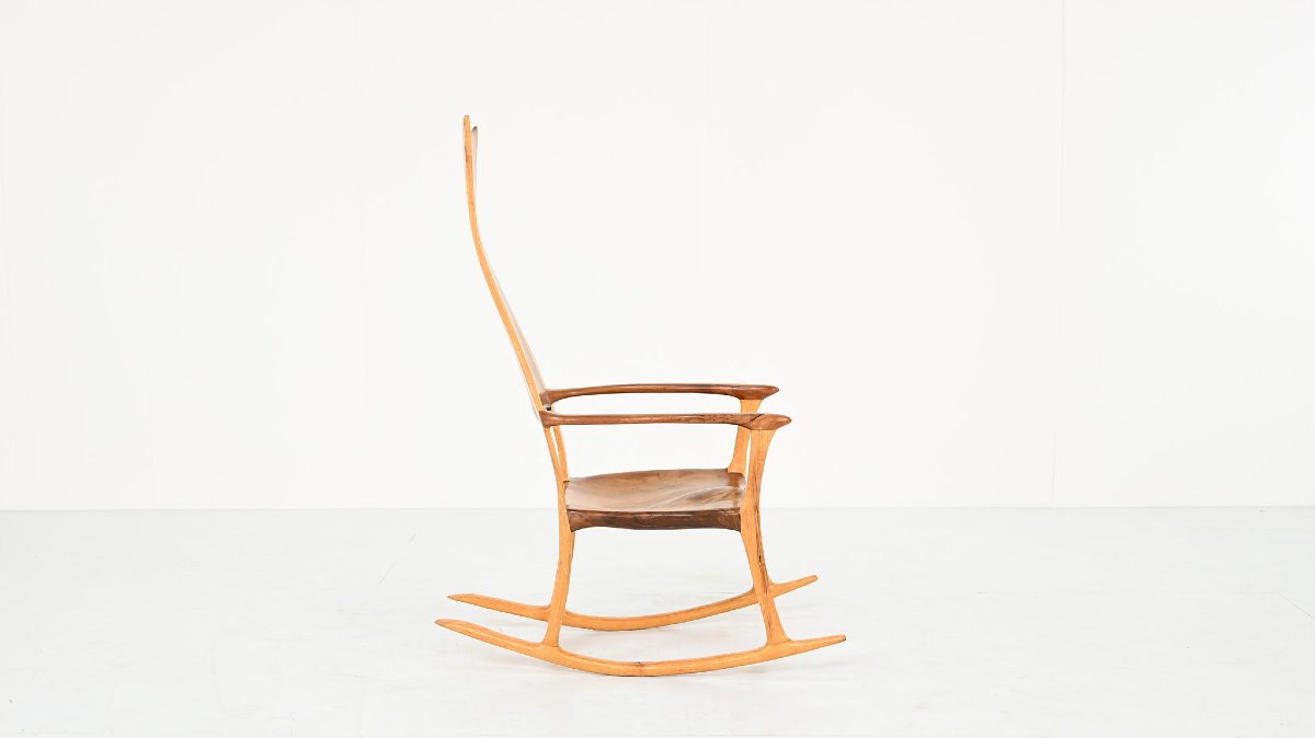 Donald Gordon, Rocking Chair In Kauri And Oak. New Zealand Studio Craft, 2004-photo-2