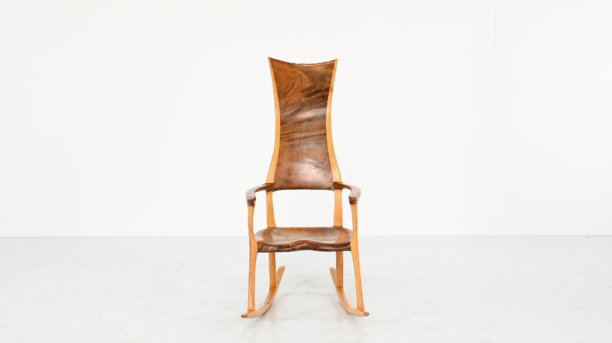 Donald Gordon, Rocking Chair In Kauri And Oak. New Zealand Studio Craft, 2004-photo-4