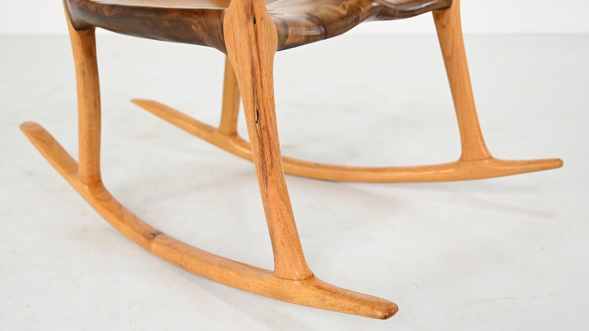 Donald Gordon, Rocking Chair In Kauri And Oak. New Zealand Studio Craft, 2004-photo-3