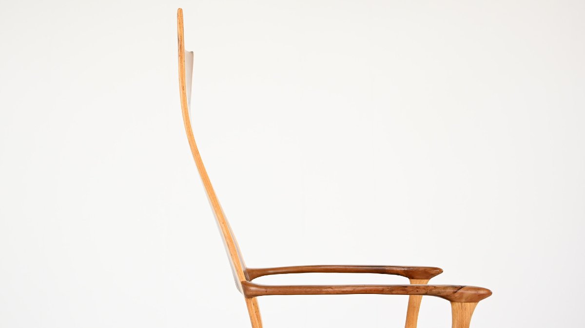 Donald Gordon, Rocking Chair In Kauri And Oak. New Zealand Studio Craft, 2004-photo-4