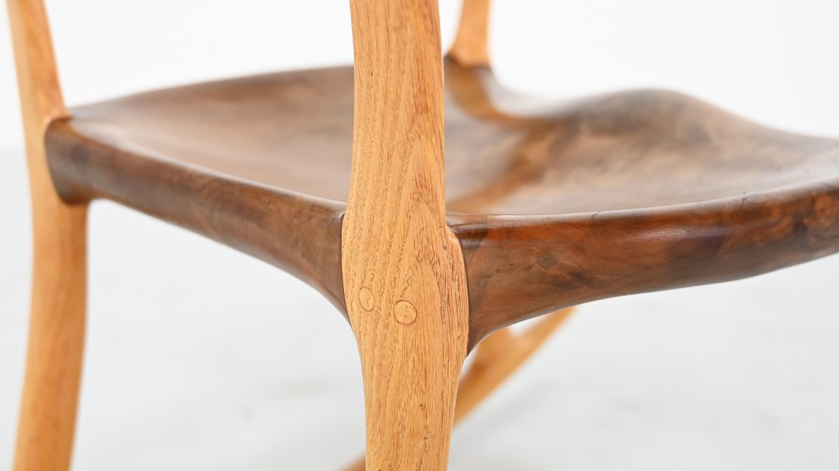Donald Gordon, Rocking Chair In Kauri And Oak. New Zealand Studio Craft, 2004-photo-5