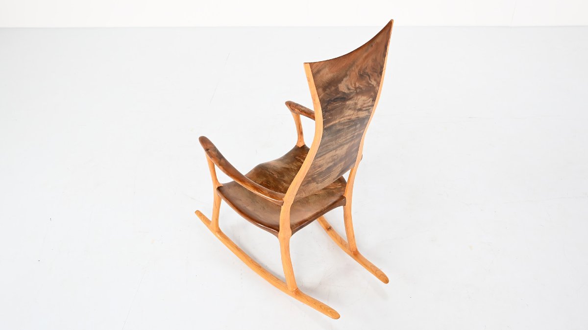 Donald Gordon, Rocking Chair In Kauri And Oak. New Zealand Studio Craft, 2004-photo-7