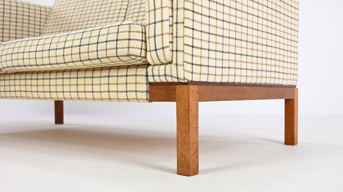 Scandinavian Design Sofa, Wool And Teak. Denmark, C. 1960-photo-6