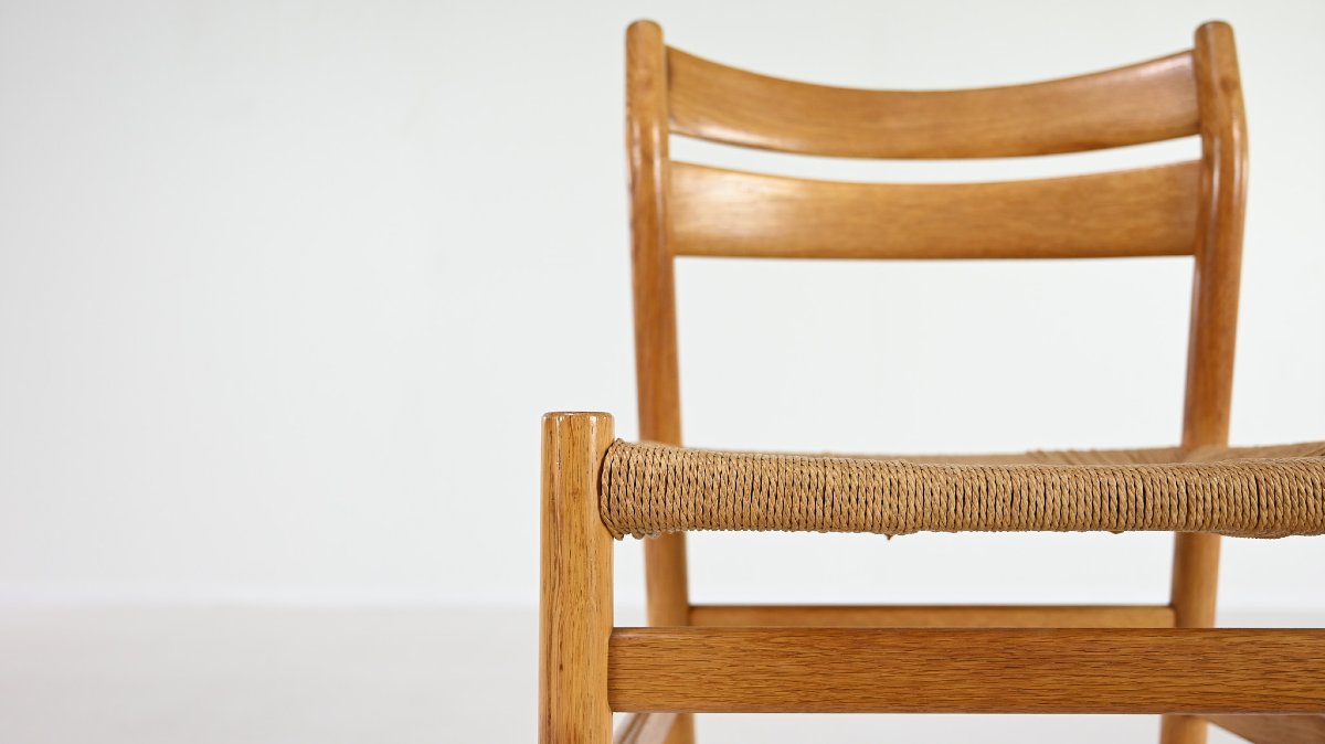 Børge Mogensen, Set Of 6 Bm-1 Chairs For Cm Madsens Møbelfabrik-photo-4