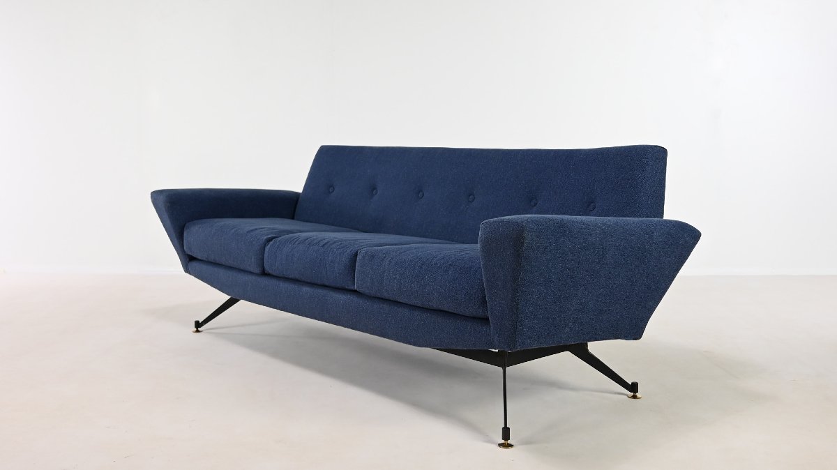 Lenzi, Three-seater Sofa. Italy, Circa 1950-photo-3