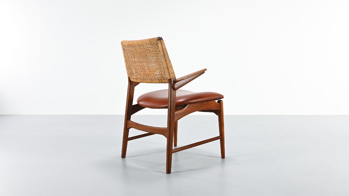  E. Knudsen, Model 48 Armchair For Jensen & Lykkegaard. Denmark, C.1950-photo-2