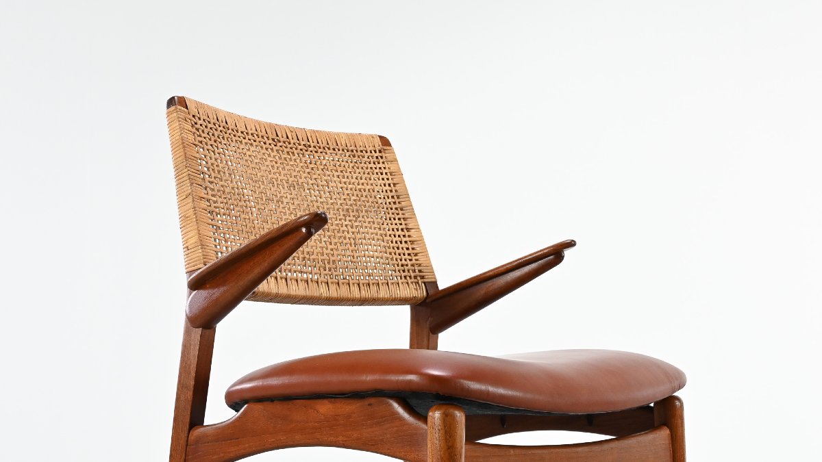  E. Knudsen, Model 48 Armchair For Jensen & Lykkegaard. Denmark, C.1950-photo-2
