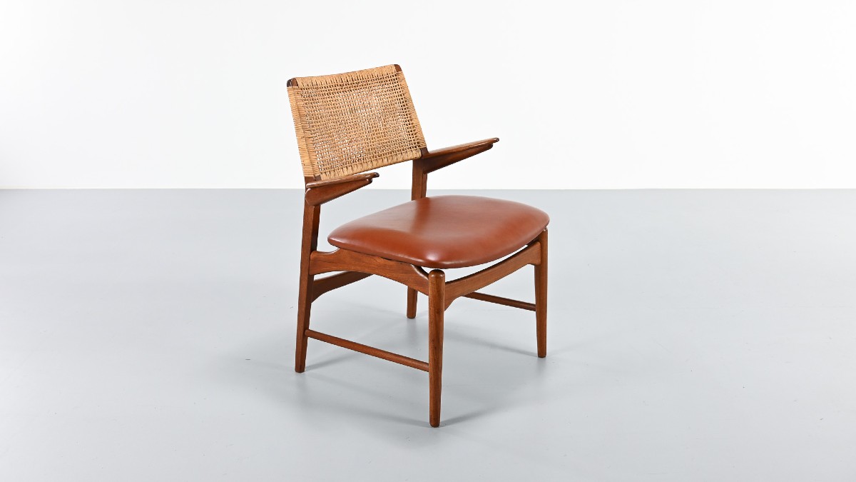  E. Knudsen, Model 48 Armchair For Jensen & Lykkegaard. Denmark, C.1950-photo-8