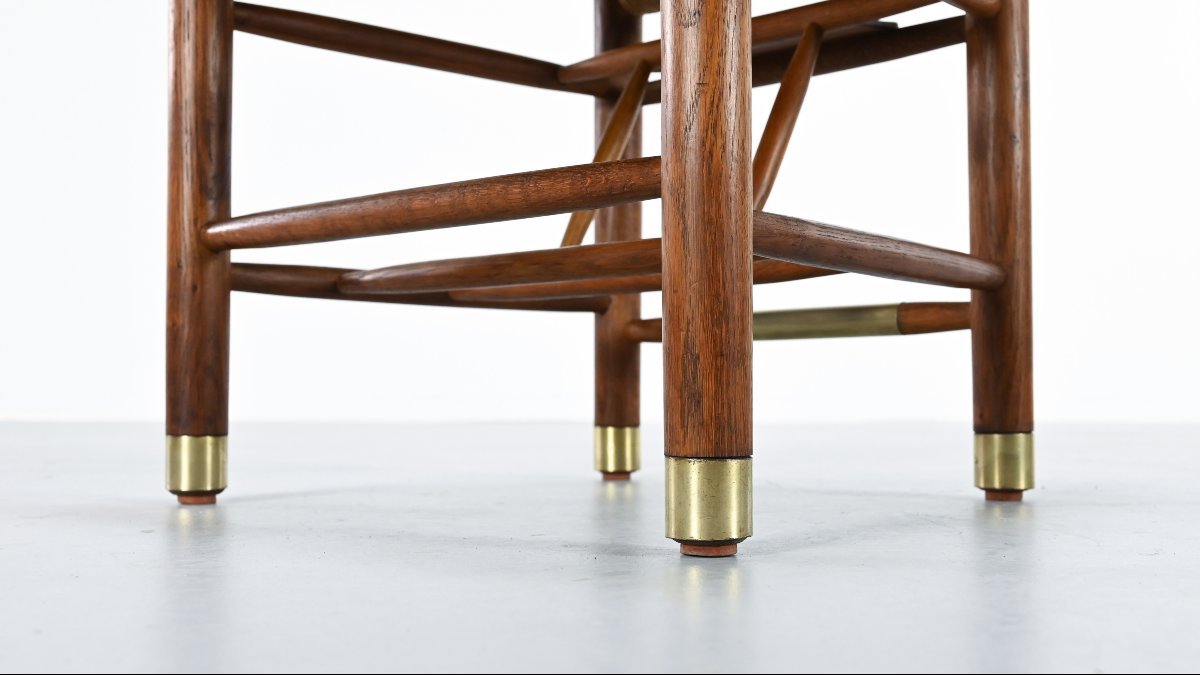 Viggo Hardie-fischer, Set Of 6 Danish “church Chairs” In Oak For Sorø Møbelfabrik. 1950s-photo-5