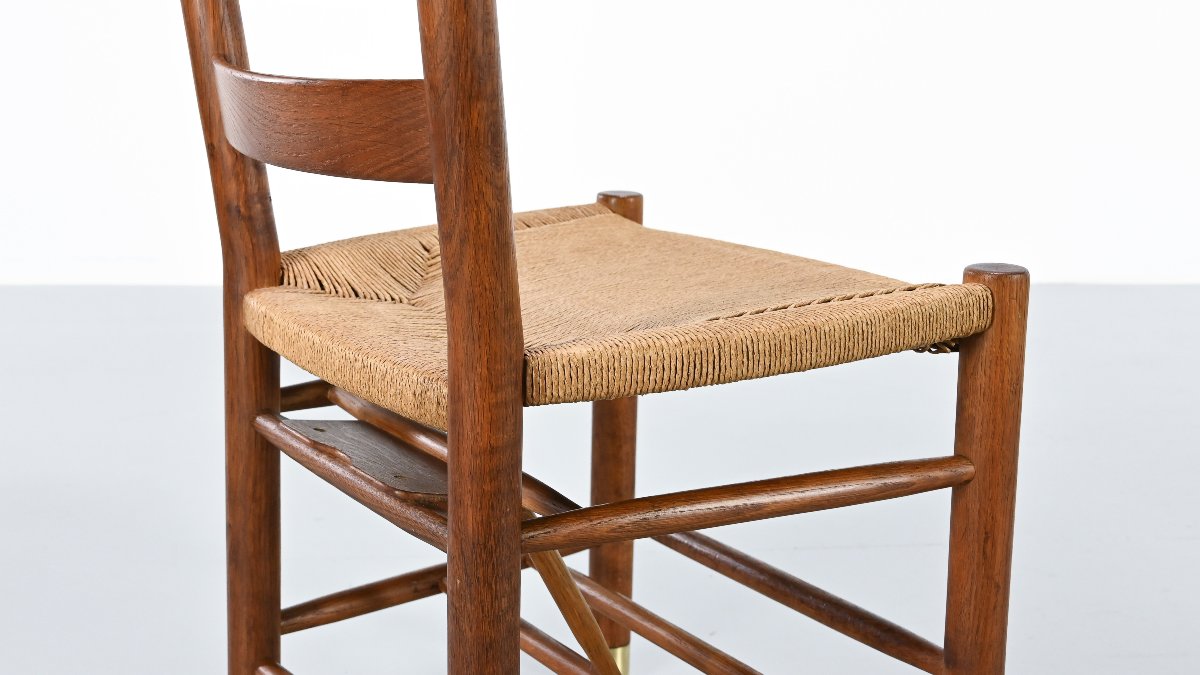 Viggo Hardie-fischer, Set Of 6 Danish “church Chairs” In Oak For Sorø Møbelfabrik. 1950s-photo-8