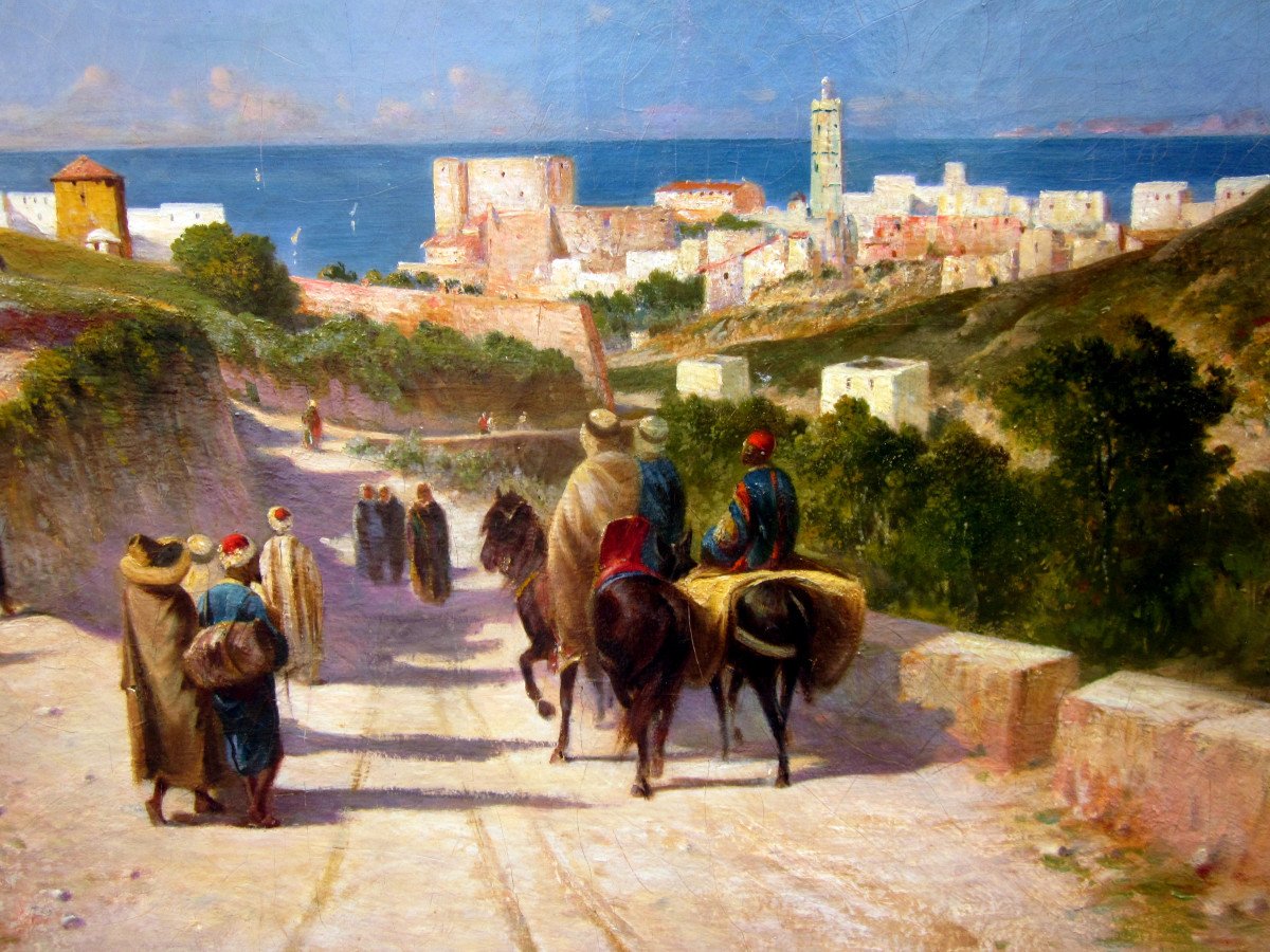 Honoré Boze (1830-1909) Arrival In The Medina-photo-3